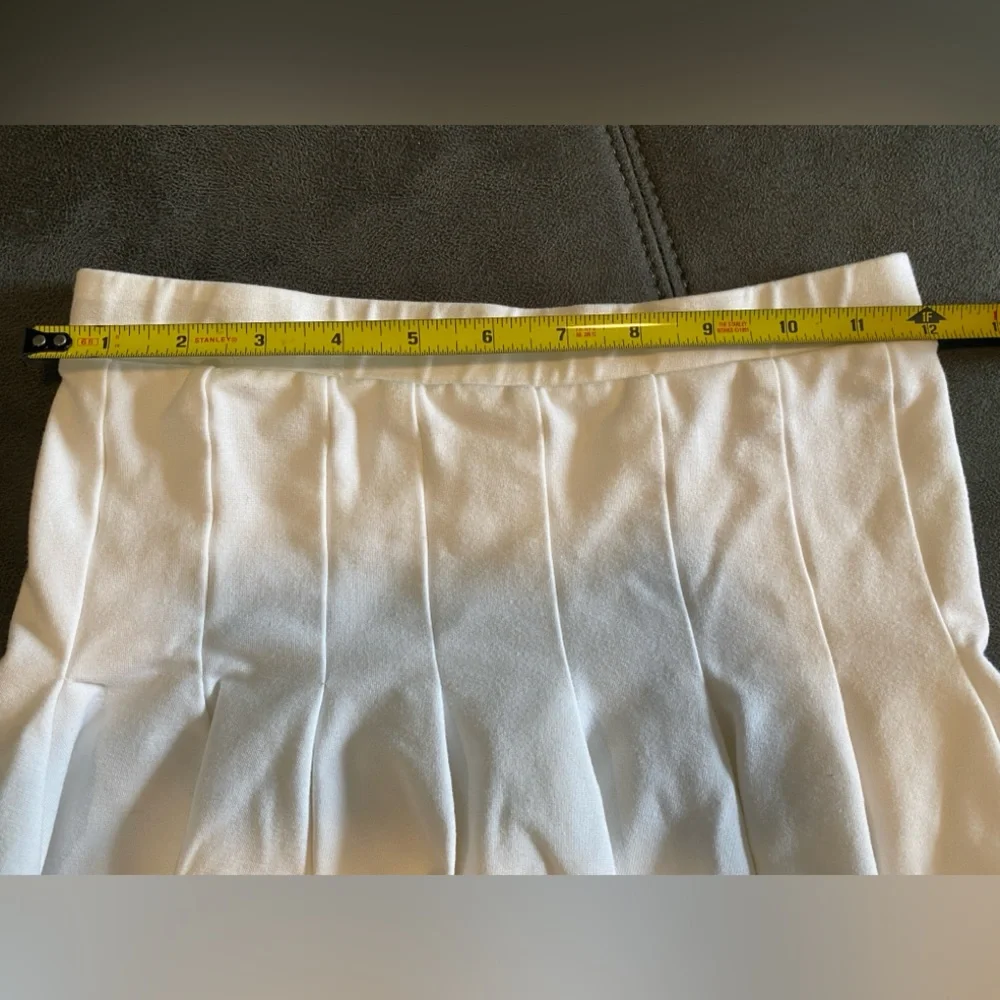 Altar'd State White Pleated Skater Tennis Mini Skirt Size S
